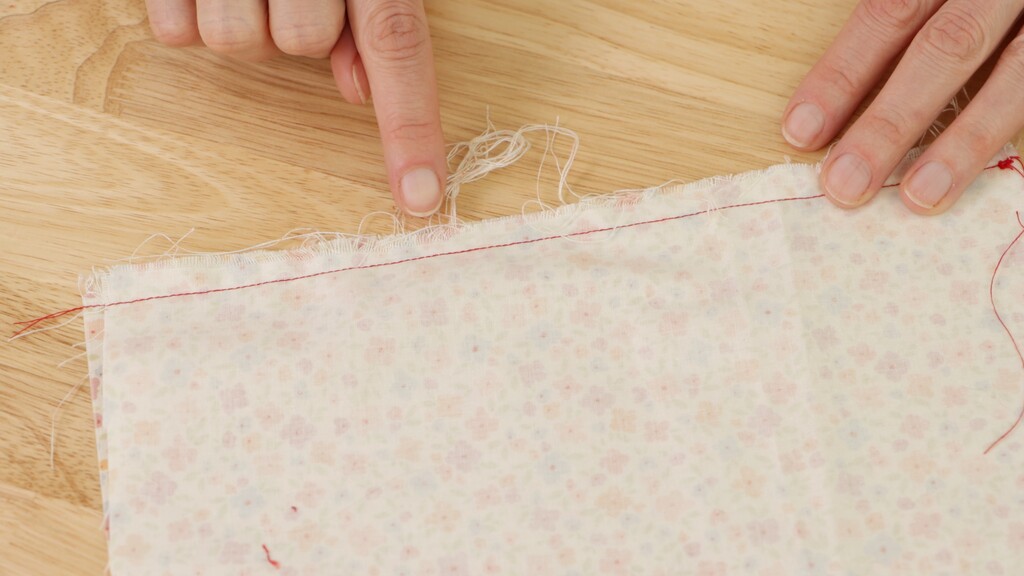 unfinished seam allowance