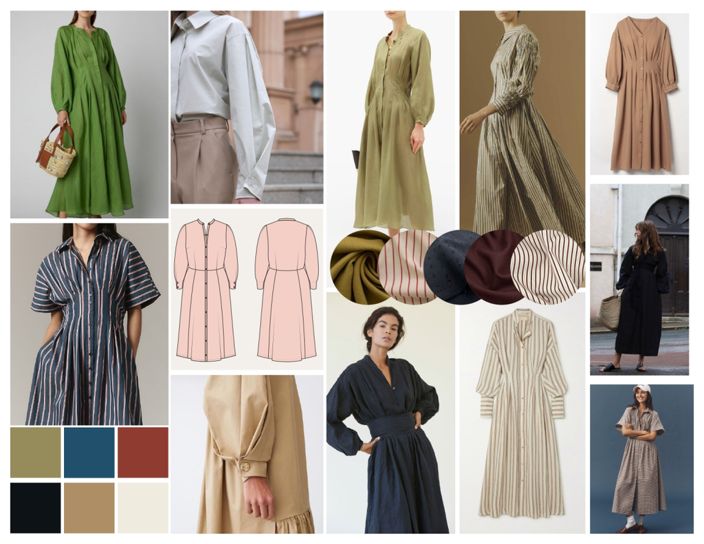 Brom shirt dress moodboard