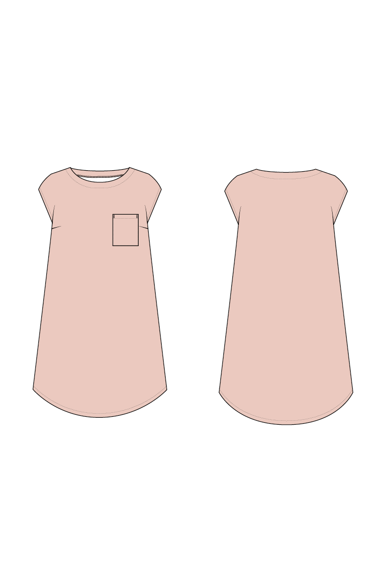 The  sewing pattern, from Seamwork