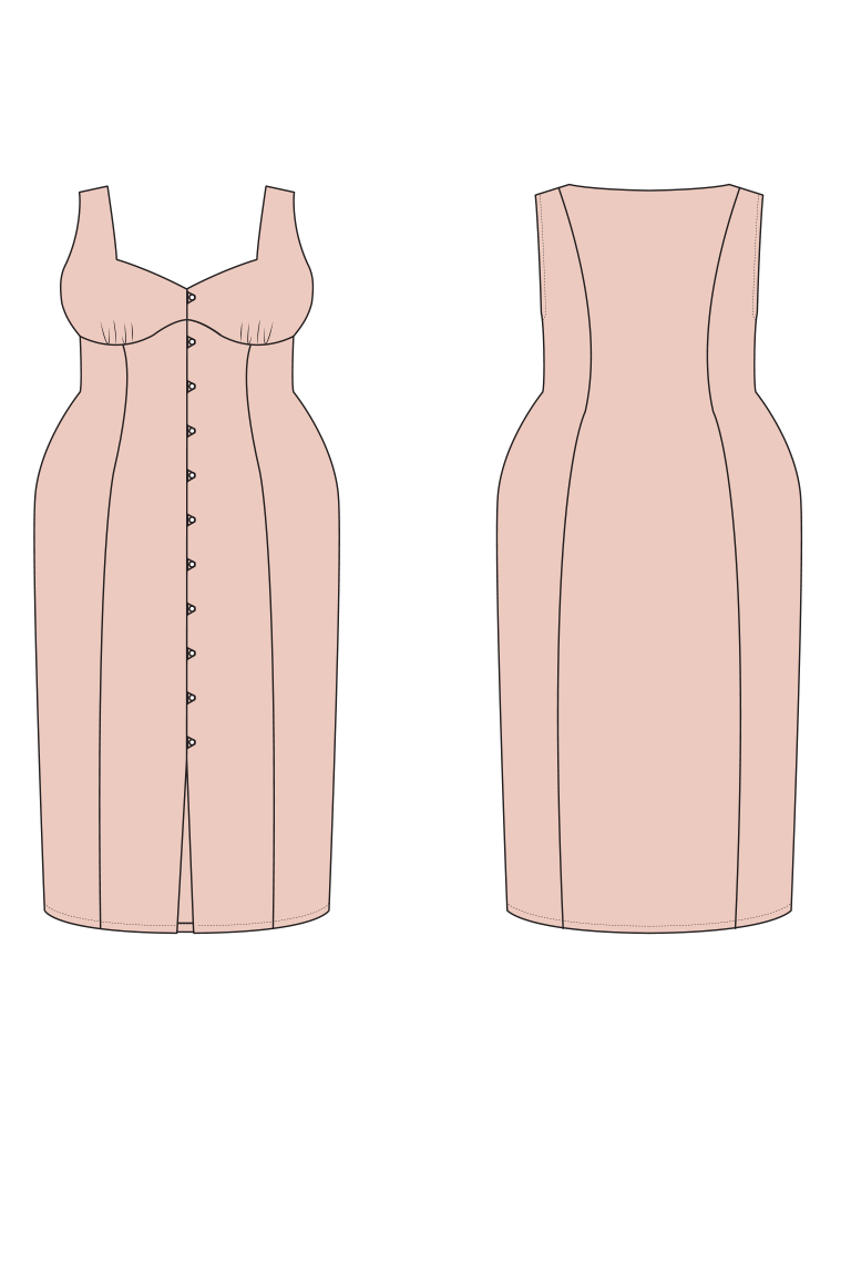 The  sewing pattern, from Seamwork