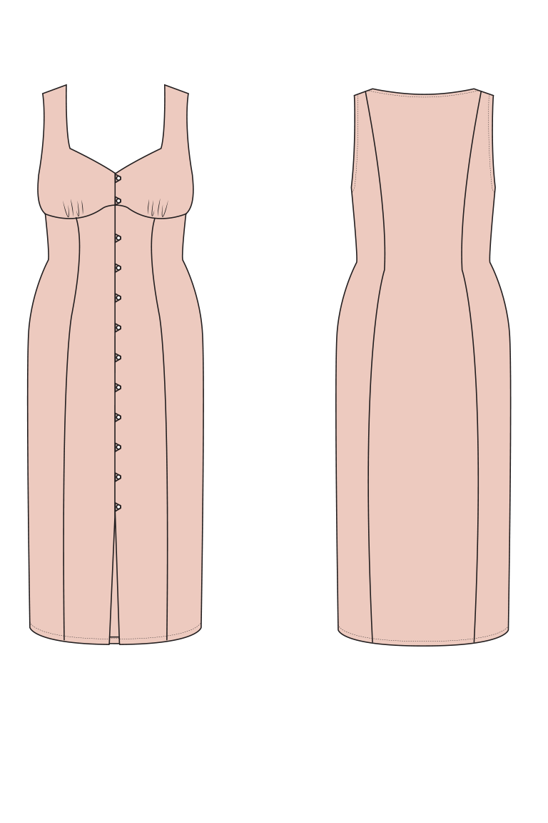 The  sewing pattern, from Seamwork