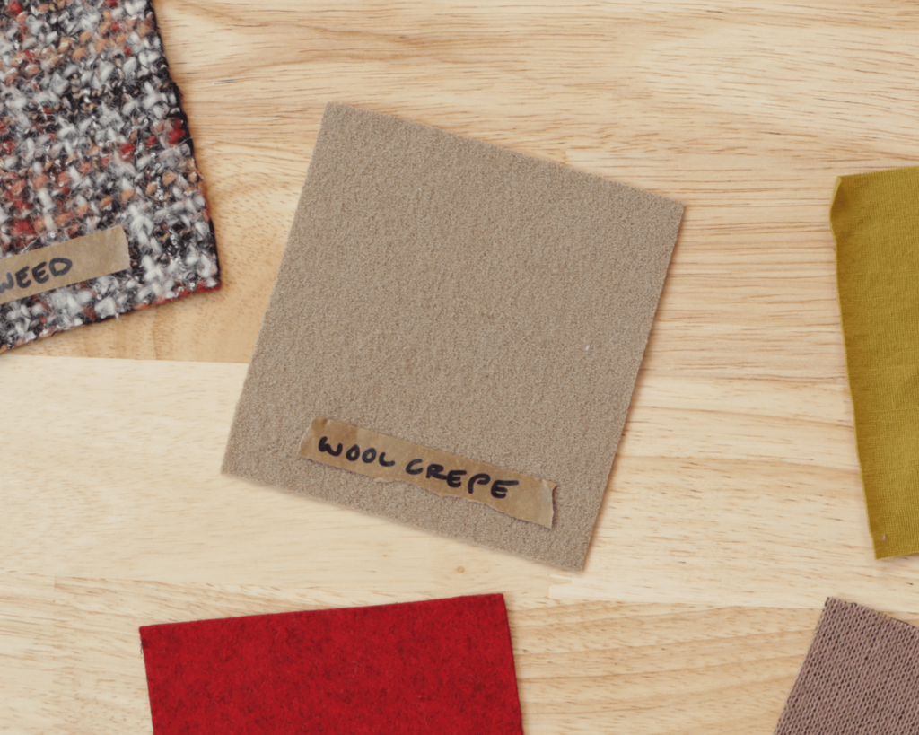 wool crepe swatch